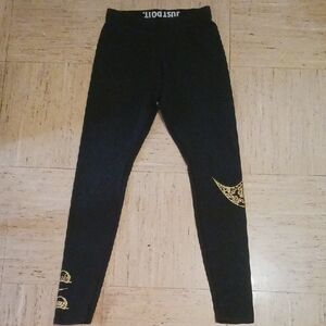 Nike Black Leggings with Gold Accents